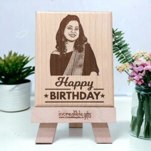 Personalized Wooden Engraved Birthday Frame With P...