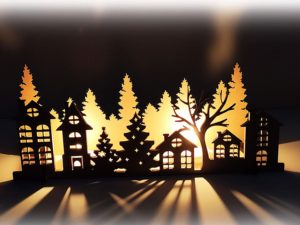 Christmas Decorations DIY Five Tower Shadow Light ...