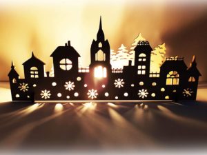 Christmas Decorations DIY Seven Tower Shadow Light...