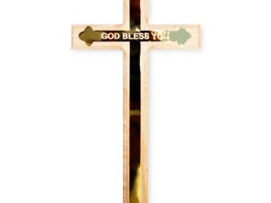 Wooden God Bless Golden Cross for Christmas (8...