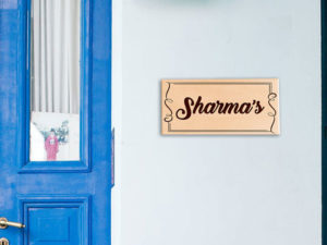 Customized Door Sign Name Plate (12 x 6-inches, Wo...