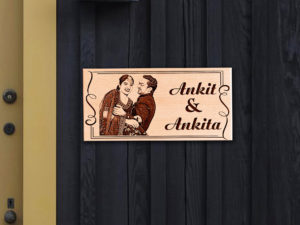 Engraved Door Photo Name Plate For Office/Home (12...