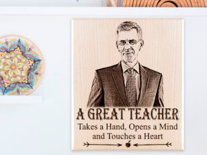 Personalized Engraved Wooden Plaque Gift for Teach...