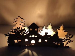 Christmas Decorations DIY Creepy House Shadow Ligh...
