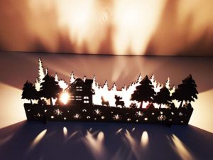 Christmas Decorations DIY Two Deer Shadow Light Wi...