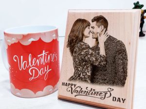 Vday Combo of Personalized Engraved Wood Photo Fra...