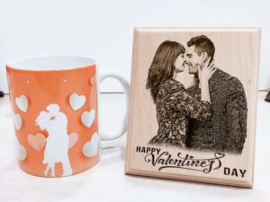 Valentine’s day Combo Personalized Engraved Photo Frame with Mug Gift for Couples