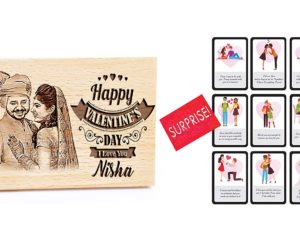 Valentines Combo of Personalized Engraved Wood Pho...