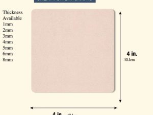 Blank Coasters Bulk (Wood, MDF, Brown, Set of 50, ...