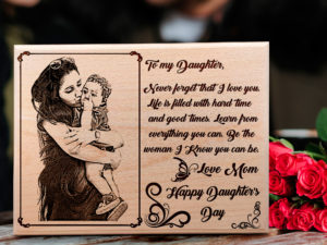 Daughters Day Customized Engraved Wooden Photo Fra...