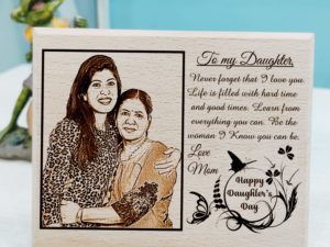 Daughters Day Personalized Engraved Wooden Photo F...