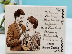 Personalized Wooden Engraved Photo Plaque Valentin...