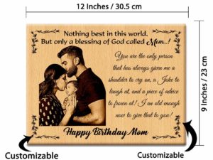 Personalized Engraved Wooden Photo Plaque Birthday...