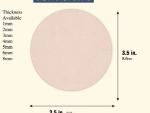 Circle MDF Coasters for Craft (Set of 6, Size 3.5i...