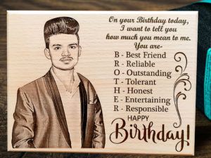 Personalized Engraved Wooden Frame with Photo and ...