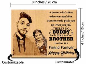 Personalized Engraved Wooden Frame with Photo and ...