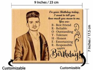 Personalized Engraved Wooden Frame with Photo and ...