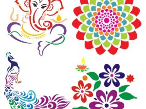 Diwali Rangoli Stencils Decorations for Floor with...