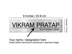 Customized Name or Number Plate for Home (Silver, ...