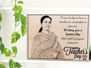 Teachers Day Gift for Mam Customized Engraved Phot...