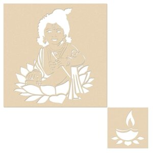 Krishan Rangoli Stencils Design for Floor Decorati...