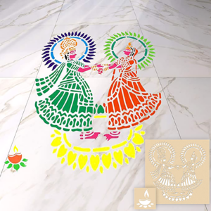 Diwali Rangoli Stencil for Floor Decoration –...