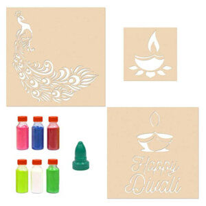 Rangoli Stencils for Floor Large Size with Six Ran...