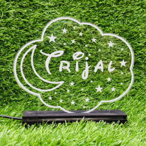 Personalized LED Name Lamp Moon & Stars with ...