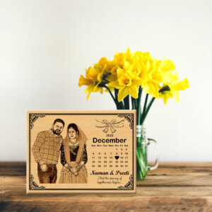 Personalized Calendar Photo Frame For Wedding Anni...