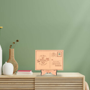 Personalized Wooden Engraved Postcard For Brother ...