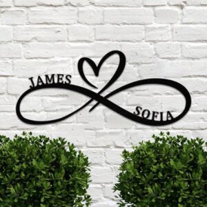 Personalized Wooden Infinity Wall Symbol Love Sign...
