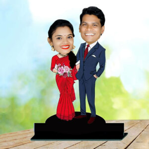 3d Customized Caricature With Cute Couple Photo