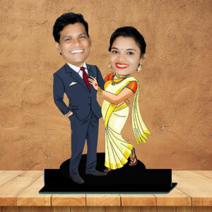 3d Customized Caricature With Cute Couple Photo