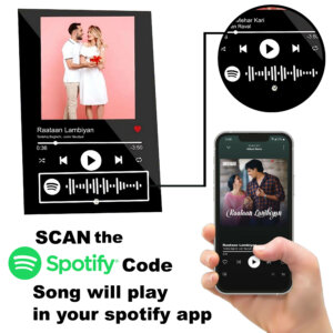 Personalized Colored Spotify Photo Frame With Song...