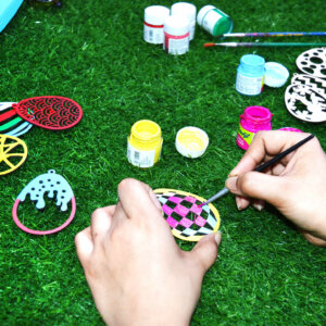 DIY Easter Wooden Egg Ornaments Set of 15 With Col...