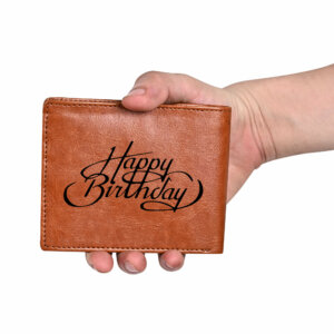 Men’s Personalized Tan Wallet With Photo For...