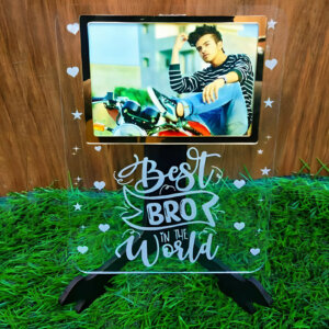 Personalized Best Bro In The World Acrylic Photo F...
