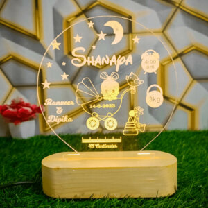 Personalized Premium Round LED Lamp For Baby With ...