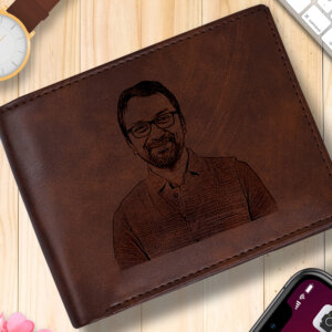 Personalized Brown Men’s Wallet Gift For Tea...