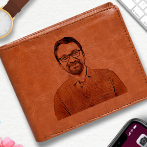 Personalized Tan Men’s Wallet Gift For Teach...