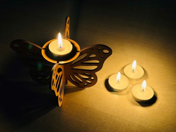 Wooden Diya holder