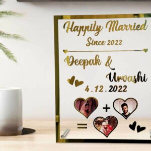 Personalized Wedding Photo Frame For Married Coupl...