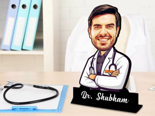 male doctor caricature