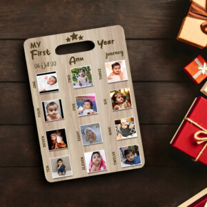 Personalized Premium Wooden Baby Photo Board For W...