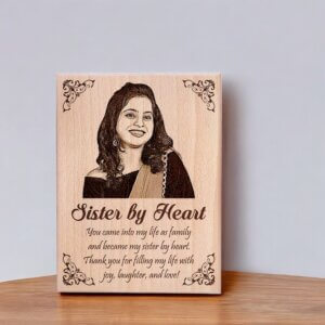 Personalized Engraved Wooden Photo Frame For Siste...