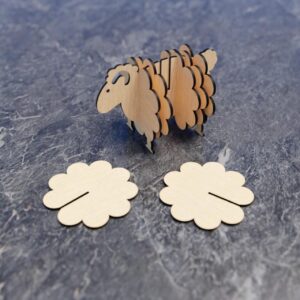 Stylish Sheep Design Coaster – Wooden Coaste...